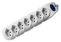 Energaline 882079 Zwitserland stekkerdoos met 7 stopcontacten, zonder kabel, wit