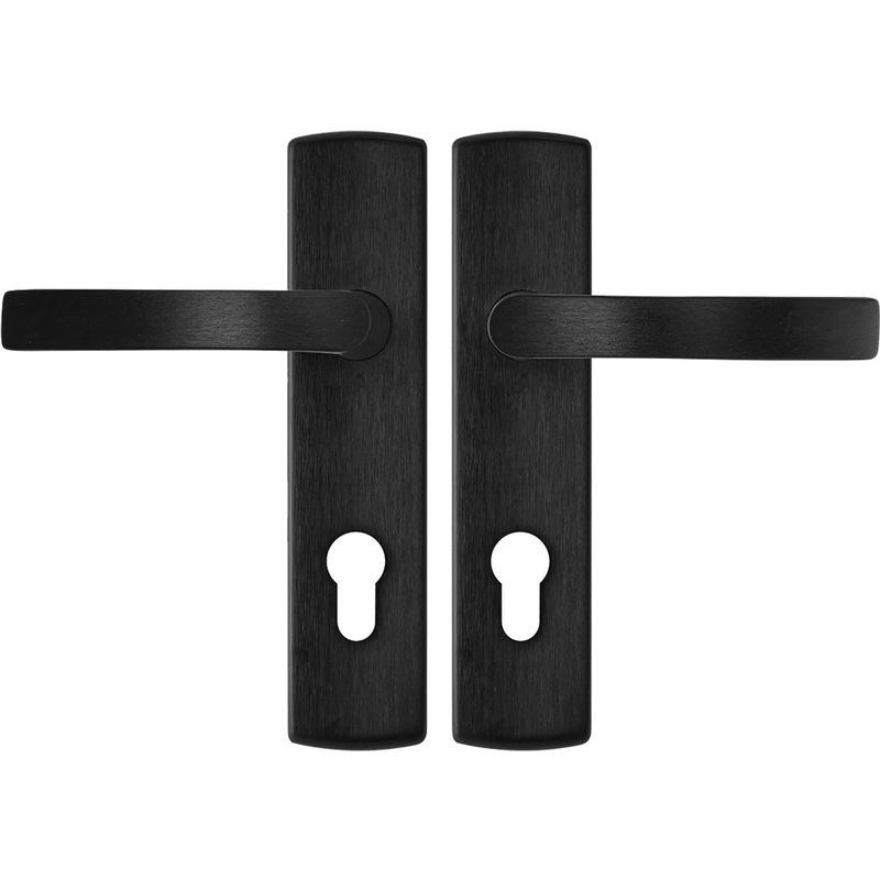 AXA binnendeurklikbeslag Curve kruk Blok PC72 Zwart (Set)