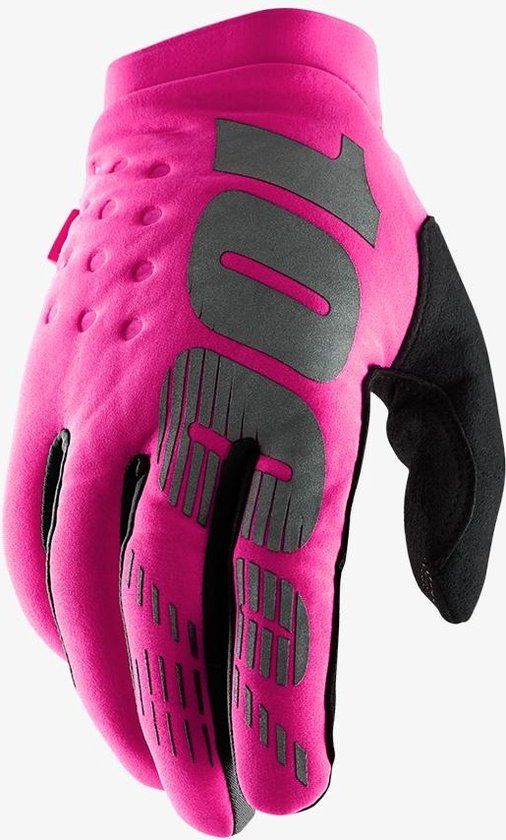 100% Brisker Neopreen Koud Weer Fiets MTB Cross Handschoenen - Roze - M