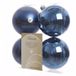 Decoris Boules de Noël - 8x pc - bleu foncé - 10 cm - plastique - décoration de Noël -
