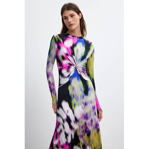 Desigual midi jurk met print - meerkleurig