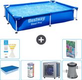 Bestway Rechthoekig Steel Pro Zwembad - 221 x 150 x 43 cm - Blauw