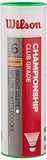 Wilson Championship Badminton Shuttles 6 Eenheden Transparant