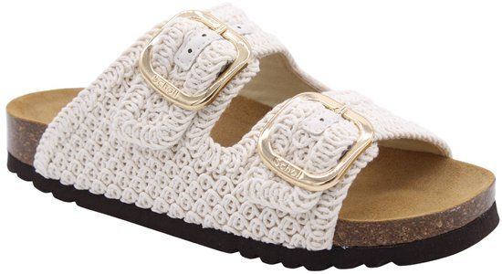 Scholl Noelle Tricot Slipper Offwhite Maat 36