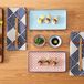Japans Melamine Sushi Gerecht - Blauw/Marineblauw, Rechthoekig, 6-delig
