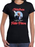 Bellatio Decorations Shoppartners Bv Trump Christmas is fake news fout Kerst shirt - Zwart - Dames - Kerst t-shirt / Kerst outfit XL