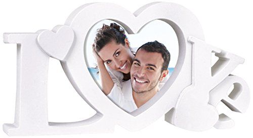 Zep Marbella 10x10cm wit, kunststof frame om neer te zetten - 8020912028307