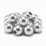 Glorex Hobby Perles décoratives brillantes - Acrylique - Fabrication de bijoux - argent - 240x pièces - Dia 10 mm