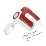 Elektrische handmixer, 300 W, 5 snelheden, rood