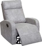 MCW TV-fauteuil - Relaxfauteuil - Schommelfunctie - Draaibaar - Stof/Textiel Lichtgrijs