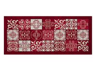 BIANCHERIAWEB Suardi Tapijtloper voor keuken, antislip achterkant, loper, wasbaar, motief: Majolica