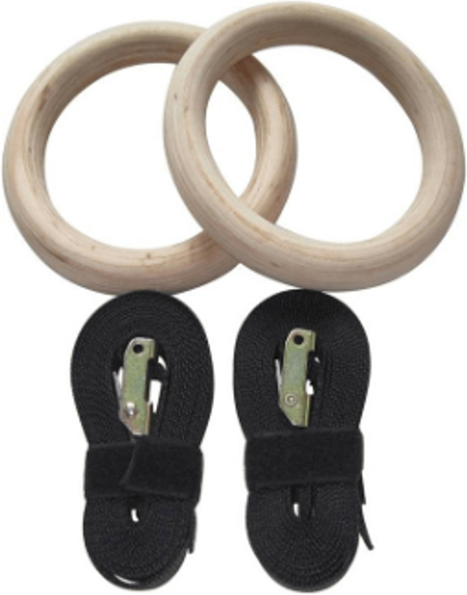 Luxari Luxari Hoogwaardige Turnringen Houten Gym Ringen Incl