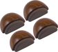 AMIG Deurstop/deurmagneet - 4x - D48mm - zelfklevend - hout