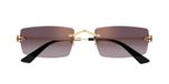 Cartier Ct0598s Lunettes de soleil unisexe doré rectangulaires violet 55mm