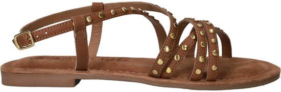 Lazamani Tova Studs Sandalen - Dames - Cognac - Maat:38