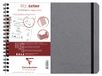 Clairefontaine 782465C Nomaddict (ex Age Bag) Spiraalschrift Afscheurbare Strook My.Notes Grijs - B5 horizontaal 25x19 cm - 120 Uitscheurbare Pagina's Gelijnd - Wit Papier 90 g - Omslag Karton