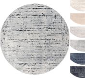 TESSO LIVING Rond Vloerkleed 195cm Rond Donkergrijs – Laagpolig Zacht Tapijt Woonkamer Oeko-Tex Anti-slip Slaapkamer Eetkamer Kinderkamer Belgisch Design