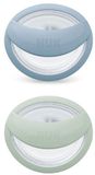 NUK Perfect Match Fopspenen | 0-6 Maanden | Borstvoedingvriendelijk, Orthodontische Fopspenen | 95% Baby Acceptatie** | Groen & Blauw | 2 Stuks