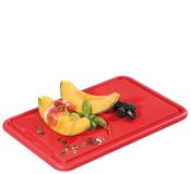 ZASSENHAUS Trancheerplank Profi (rood) van hoogwaardig kunststof, vaatwasmachinebestendige snijplank met sapgoot, keukenplank, Made in Germany, 36 × 23 × 1,5 cm