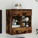 Maison Exclusive - Meuble TV avec éclairage LED, chêne fumé, 58,5 x 30 x 60,5 cm
