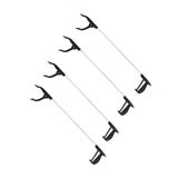 Fackelmann 9923850 grijptang, aluminium, zwart, 76 x 13 x 3,5 cm, 4 stuks