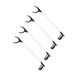 Fackelmann 9923850 grijptang, aluminium, zwart, 76 x 13 x 3,5 cm, 4 stuks