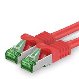 1aTTack.de CAT7 LAN-netwerkkabel 10m 10Gbps Ethernet SFTP rood