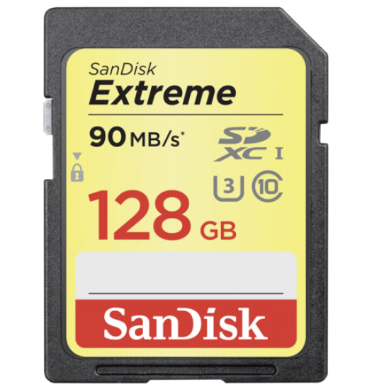 Sandisk 128GB Extreme SDXC U3/Class 10
