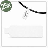 Quadrios 26CA791 Kabeletiket 20 x 40 mm Wit 25 etiketten