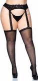 Leg Scala 2.0 b.v. Sheer Backseam Stockings XL/XXL Zwart