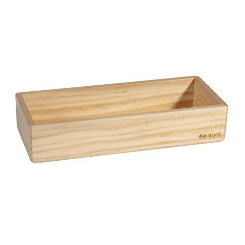 SIGEL BA400 Pennenbak, beige, 17,5 x 4 cm, massief houten grenen, geïntegreerde magneten, voor magnetische whiteboards en glasplaten