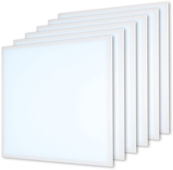 HOFTRONIC 6x LED Paneel - 62x62 cm - 36 Watt - 4860lm - 6500K daglicht wit