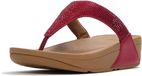 FitFlop Lulu Dames Teenslipper - Rood - Met Glitters en Sierstenen