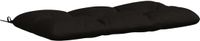 vidaXL Coussin de banc VIANEN 100% Polyester Noir 120 x 60 x 12 cm