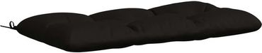 vidaXL Coussin de banc VIANEN 100% Polyester Noir 120 x 60 x 12 cm