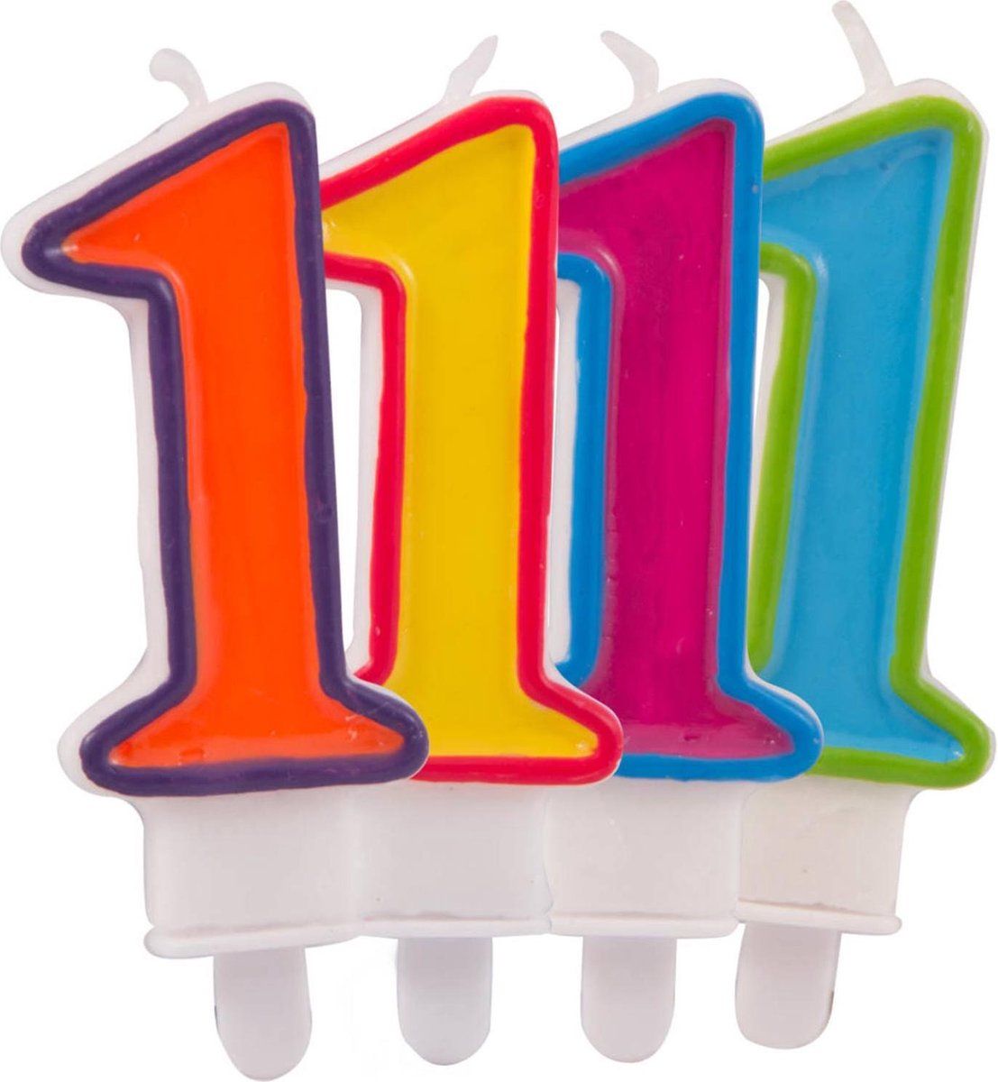 Folat Verjaardagskaars Nummer 1 Wax 30 X 90 Mm Rood/paars