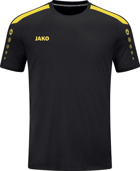 Jako Power KM Shirt Heren - Maat S - Zwart/Geel