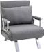 HOMCOM Fauteuil Relax Gris Clair Plastique Métal