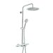 Hudson Reed Elsie Colonne de douche thermostatique – Mitigeur barre bain, pommeau rond, bec baignoire et douchette – Chromé