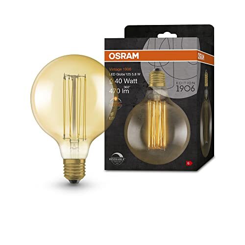 OSRAM Lamps OSRAM Vintage 1906 LED lamp, gold tint, 5.8W, 470lm