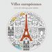 Villes européennes: Livre de coloriage pour adultes