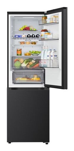 LG GBBS322BEV Koel-vriescombinatie - Zwart - Vrijstaand - 375L - B Label