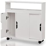 BAKAJI Ruimtebesparende kast, slim wit, 70 x 20 x 71 cm