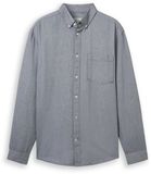 Tom Tailor Overhemd met normale pasvorm en borstzak - Maat XL - navy chambray