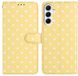 Selected by GSMpunt.nl Samsung Galaxy A16 Hoesje Portemonnee Book Case Polka Dot Geel