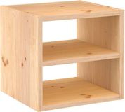 Astigarraga Houten Vakkenkast met plank - Bijzettafel - Nachtkastje - Vierkante kast van PEFC grenen - 36x36cm