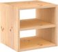 Astigarraga Houten Vakkenkast met plank - Bijzettafel - Nachtkastje - Vierkante kast van PEFC grenen - 36x36cm