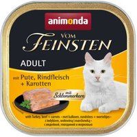 animonda Vom Feinsten natvoer voor volwassen katten, met smakelijke kern Kalkoen, rundvlees en wortel 32x100 g