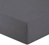 Bedlaken Gabel - Hoeslaken van perkal, verkrijgbaar in verschillende kleuren, 200 x 90 x 0,3 cm, antraciet