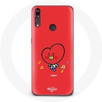 Maniacase Hoesje voor Huawei P30 Lite BTS Bangtan Boys BT21 TATA V Rode Achtergrond